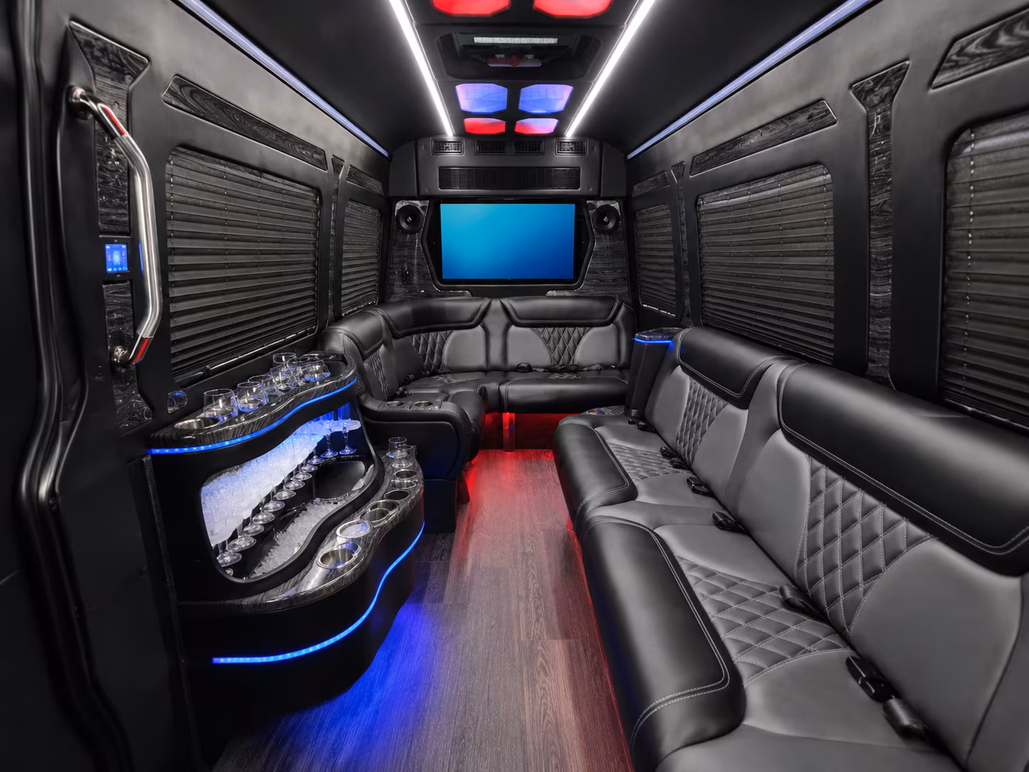 medford 30 passenger party bus interior