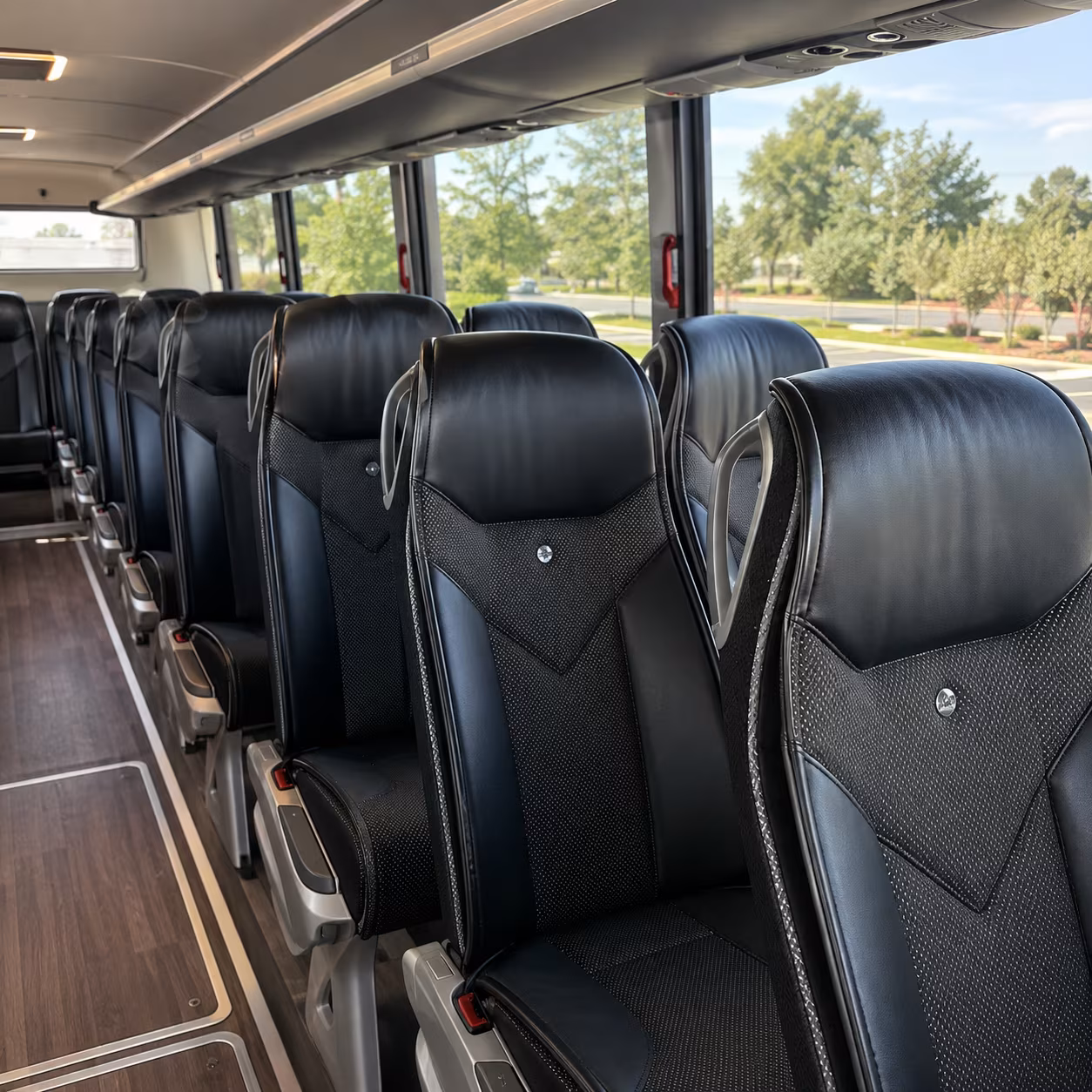 medford charter bus services interior